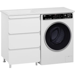 Напольная тумба под раковину Misty Чегет 120 L  УТ000013566 белый